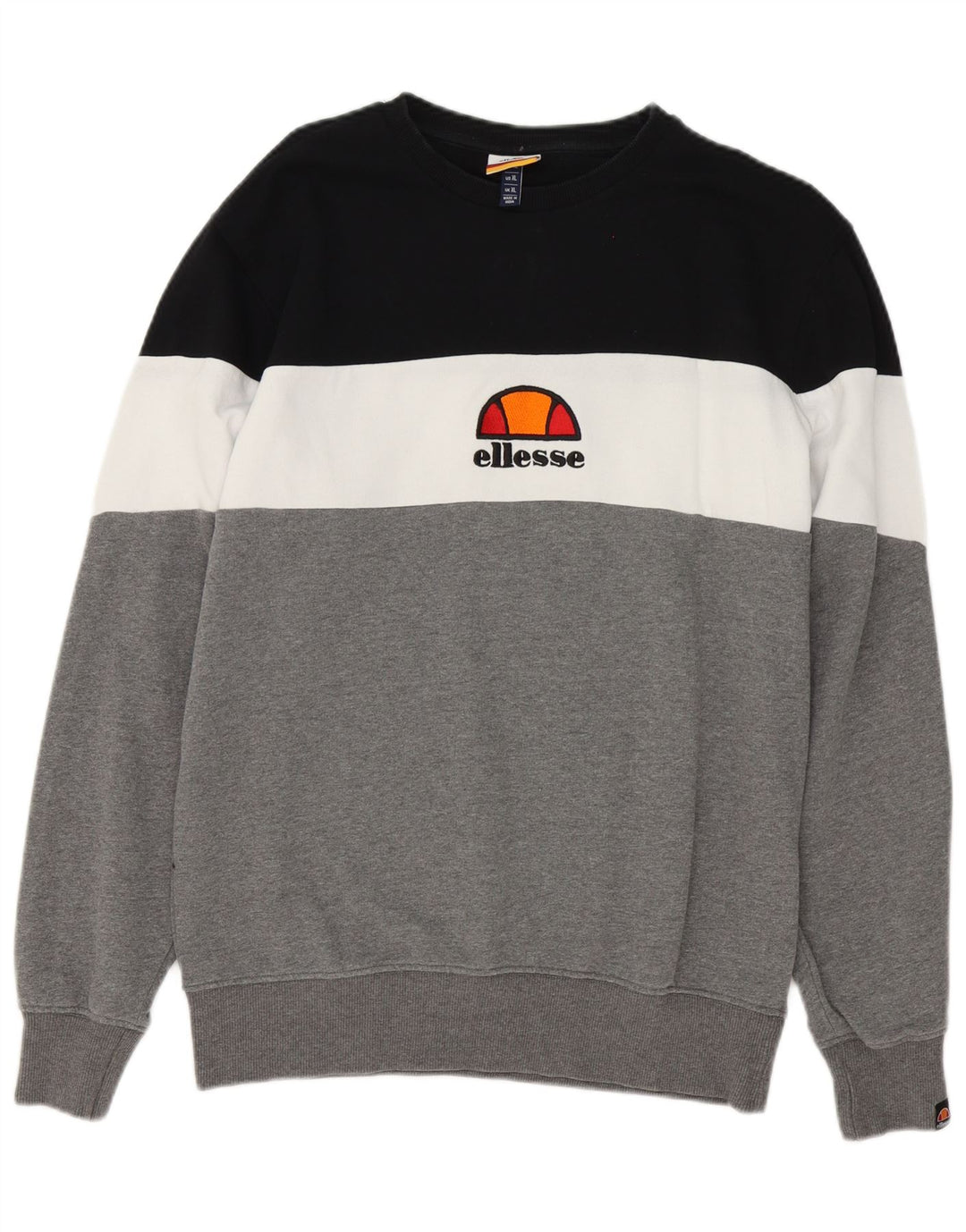 Felpa da uomo Ellesse Maglione XL Grigio Colourblock in cotone