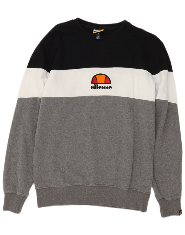 Felpa da uomo Ellesse Maglione XL Grigio Colourblock in cotone