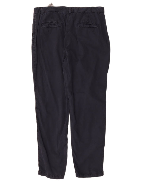 Pantaloni chino regolari da donna Marks & Spencer UK 14 Large W34 L28 Blu navy