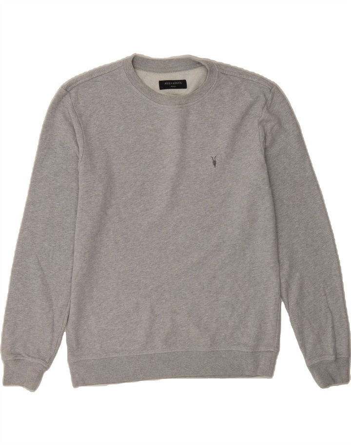 ALL SAINTS Mens Sweatshirt Jumper Small Grey Cotton Vintage All Saints and Second-Hand All Saints from Messina Hembry 