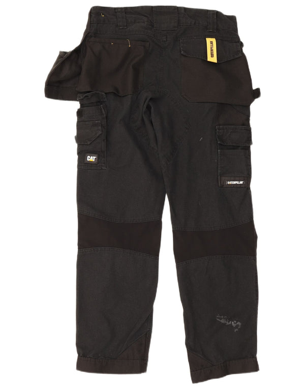 Pantaloni cargo dritti da uomo CAT W32 L29 cotone nero