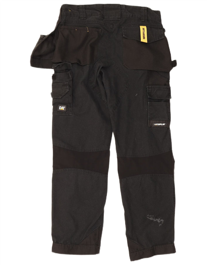 Pantaloni cargo dritti da uomo CAT W32 L29 cotone nero