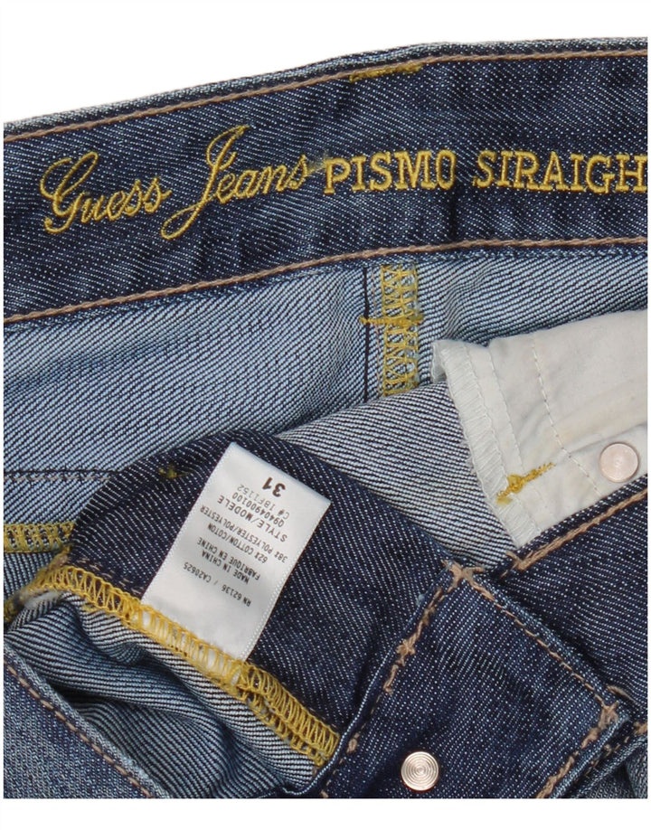 Jeans GUESS Pismo Straight da donna W31 L33 in cotone blu