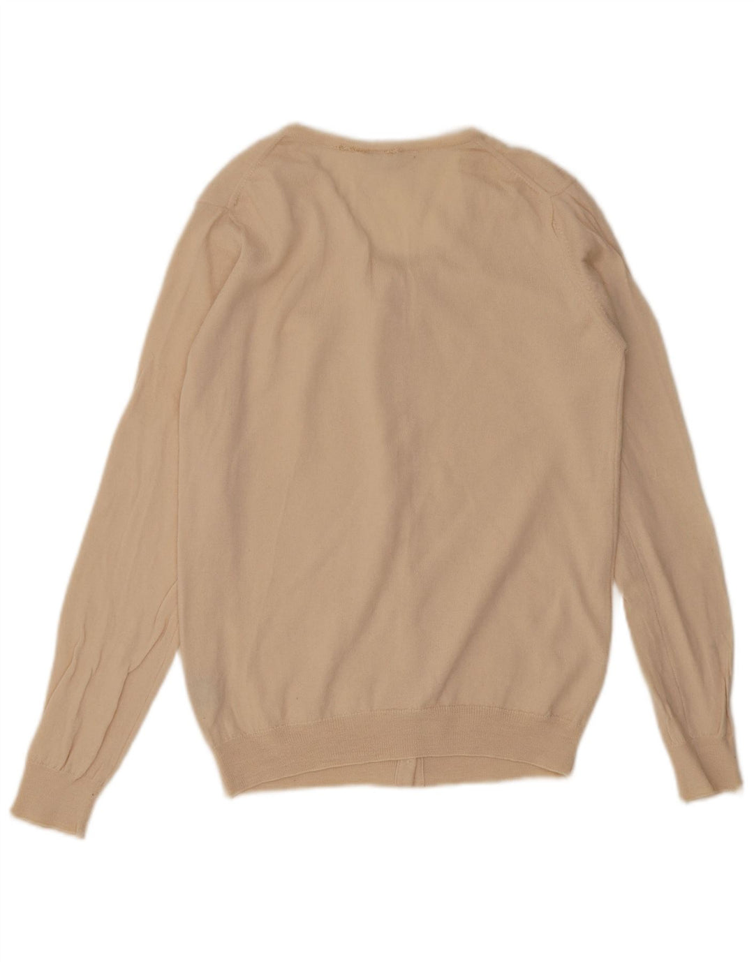 Maglione cardigan da donna Lacoste taglia 42 grande lana vergine beige