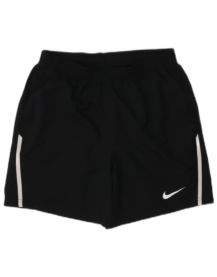 Pantaloncini sportivi Nike da uomo Dri Fit piccoli in poliestere color block nero