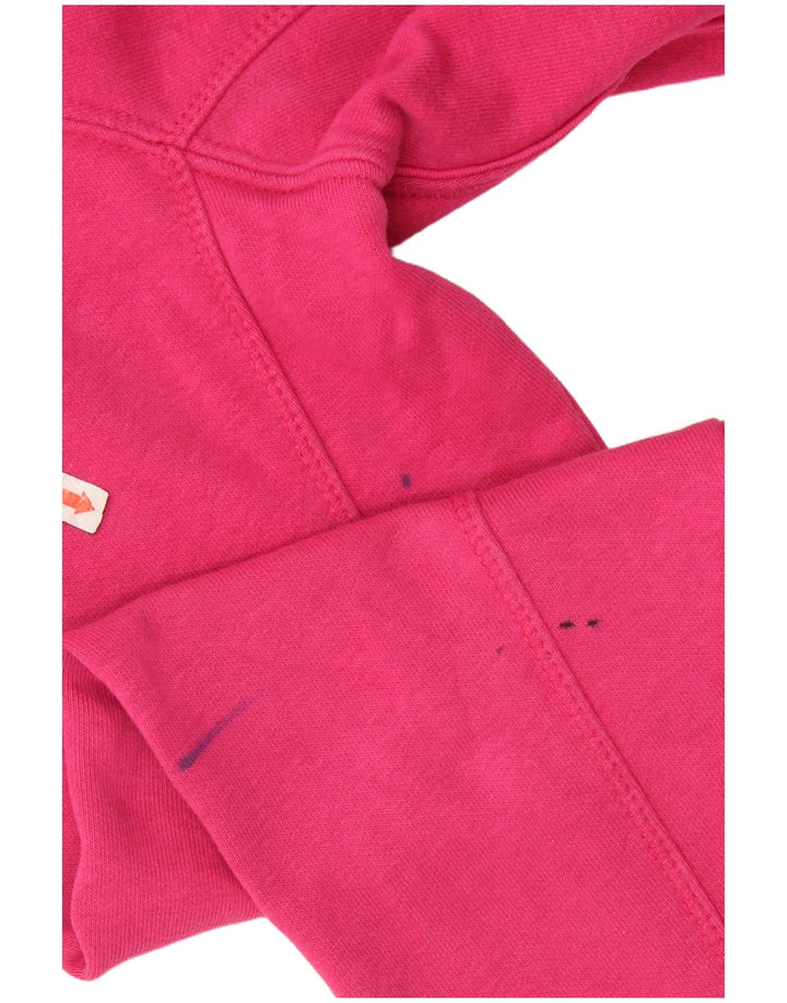 CHAMPION Felpa con cappuccio grafica da donna Heritage Classics UK 16 Large Rosa