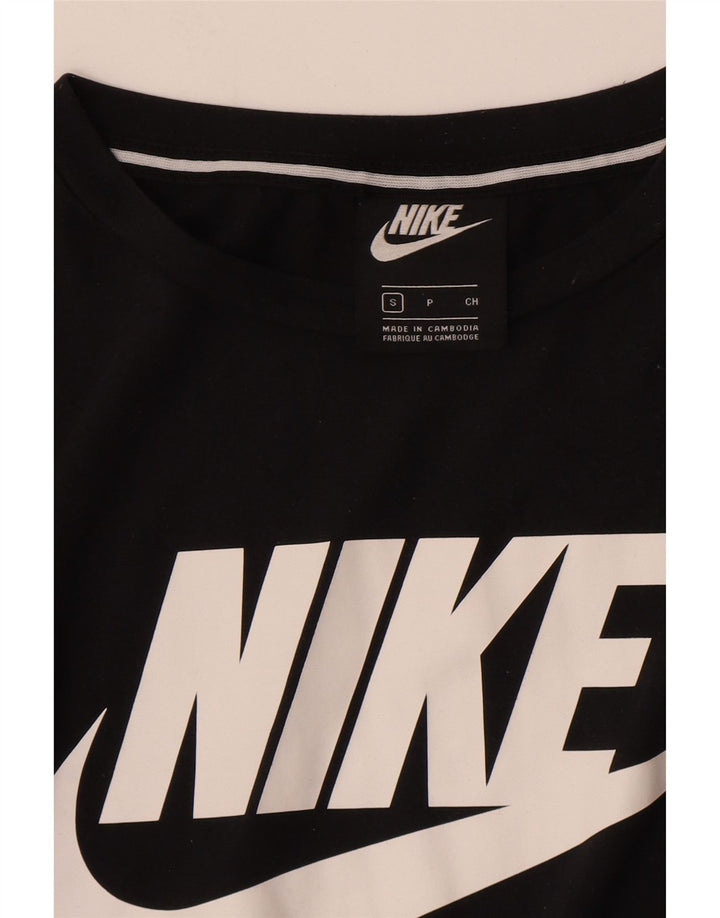 T-shirt grafica da donna Nike Top UK 10 piccola nera