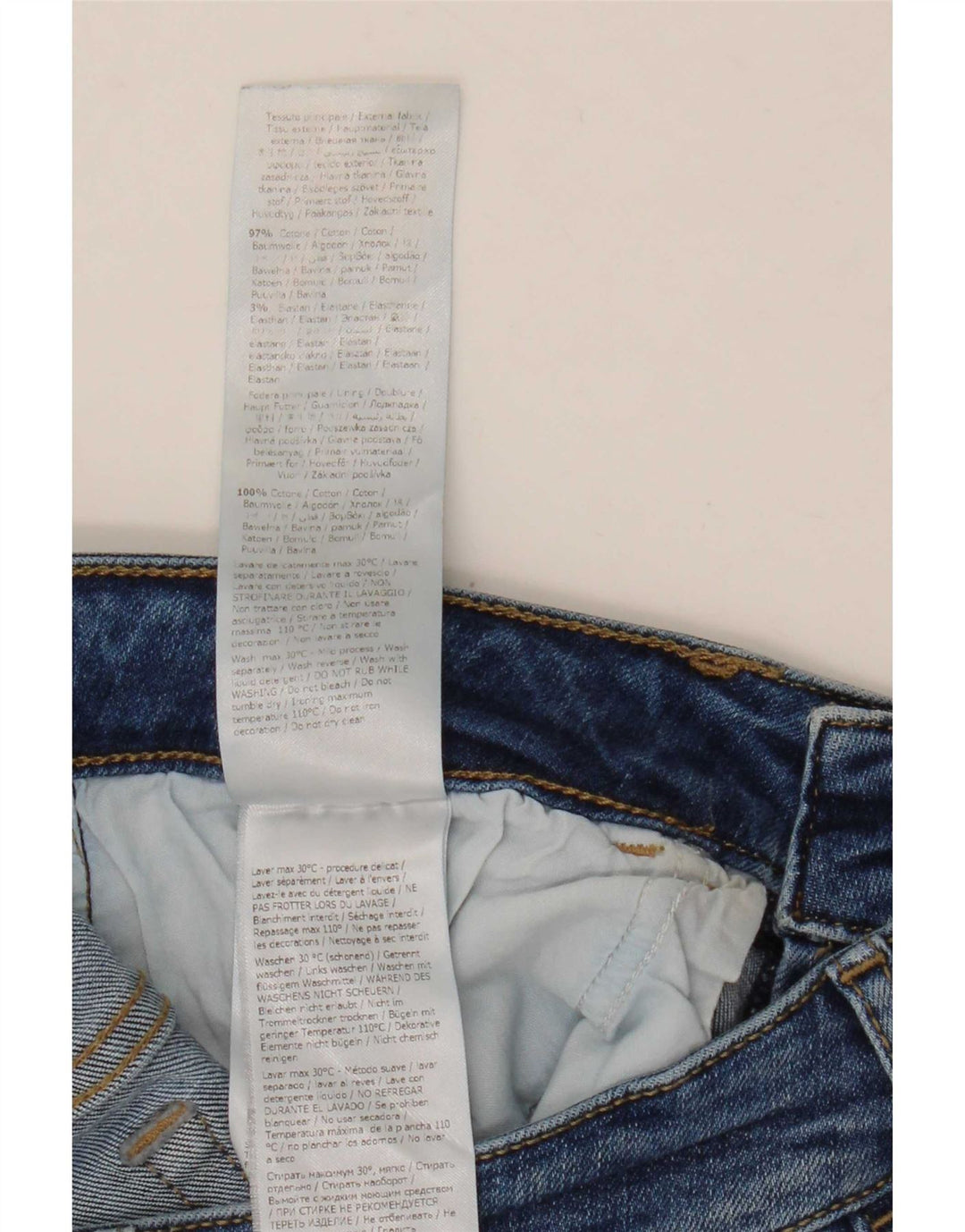 Jeans bootcut crop invecchiati da donna Liu Jo W28 L25 cotone blu