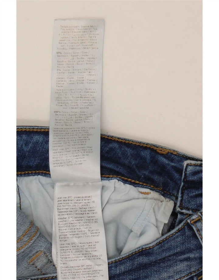 Jeans bootcut crop invecchiati da donna Liu Jo W28 L25 cotone blu