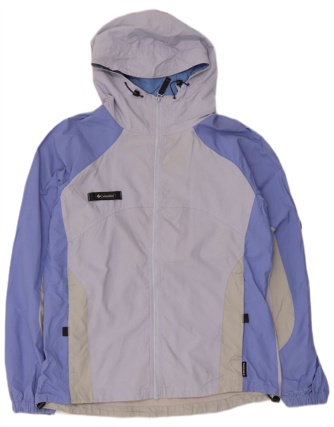 Giacca antipioggia con cappuccio da donna Columbia UK 16 Large Viola Colourblock Poliestere
