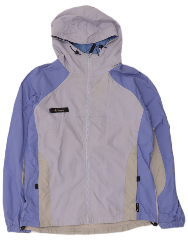 Giacca antipioggia con cappuccio da donna Columbia UK 16 Large Viola Colourblock Poliestere