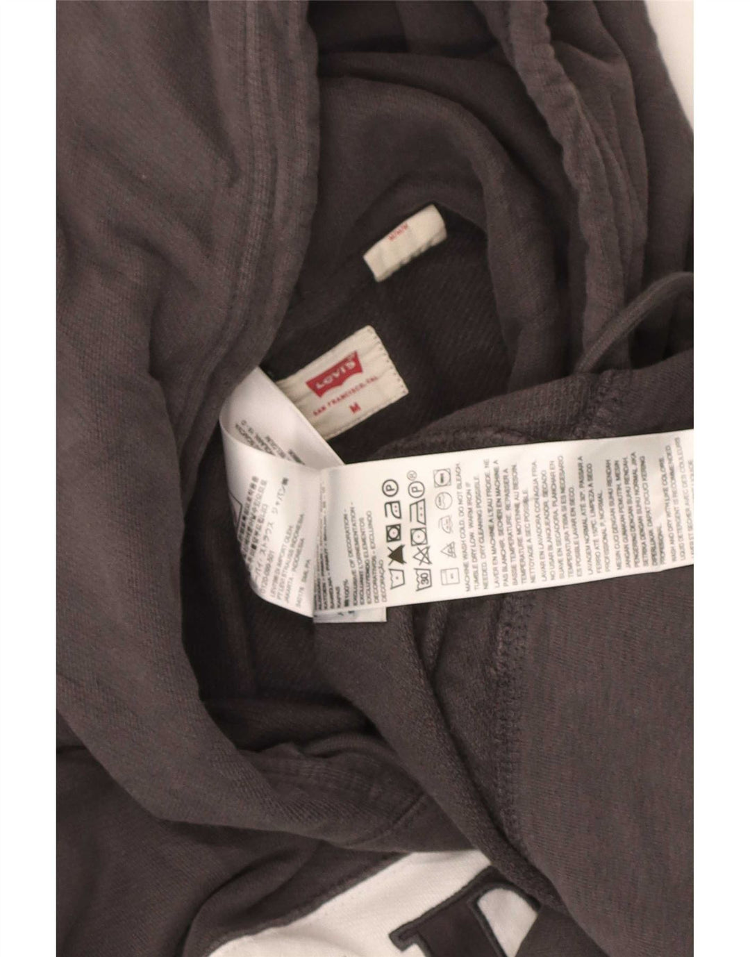 Maglione con cappuccio grafico da uomo Levi's in cotone color block grigio medio