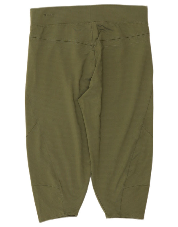 Pantaloncini sportivi Nike Bermuda da donna UK 8/10 Small Verde Poliestere