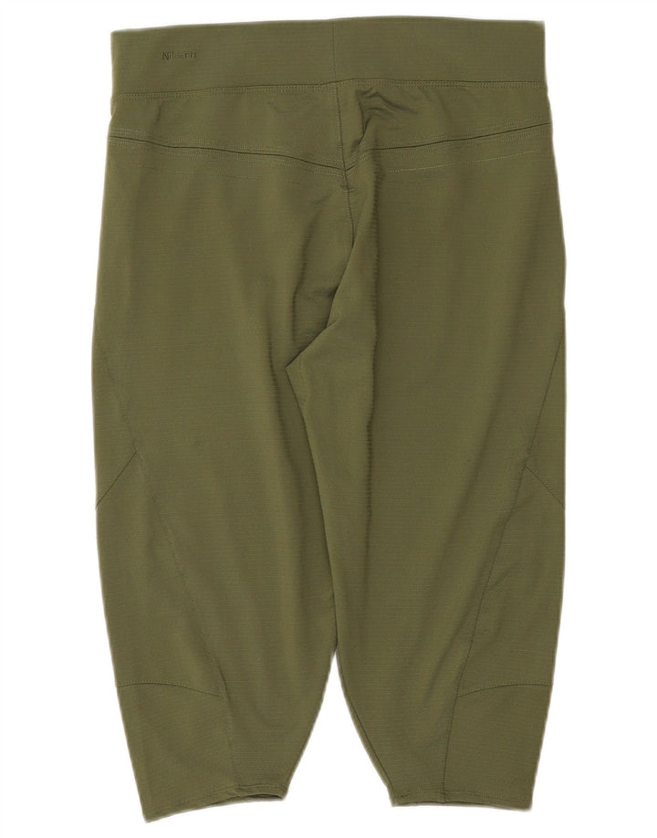 Pantaloncini sportivi Nike Bermuda da donna UK 8/10 Small Verde Poliestere