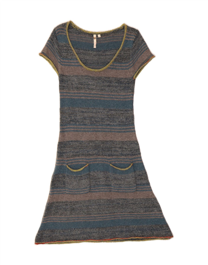 WHITE STUFF Womens Jumper Dress UK 10 Small Multicoloured Striped Vintage White Stuff and Second-Hand White Stuff from Messina Hembry 