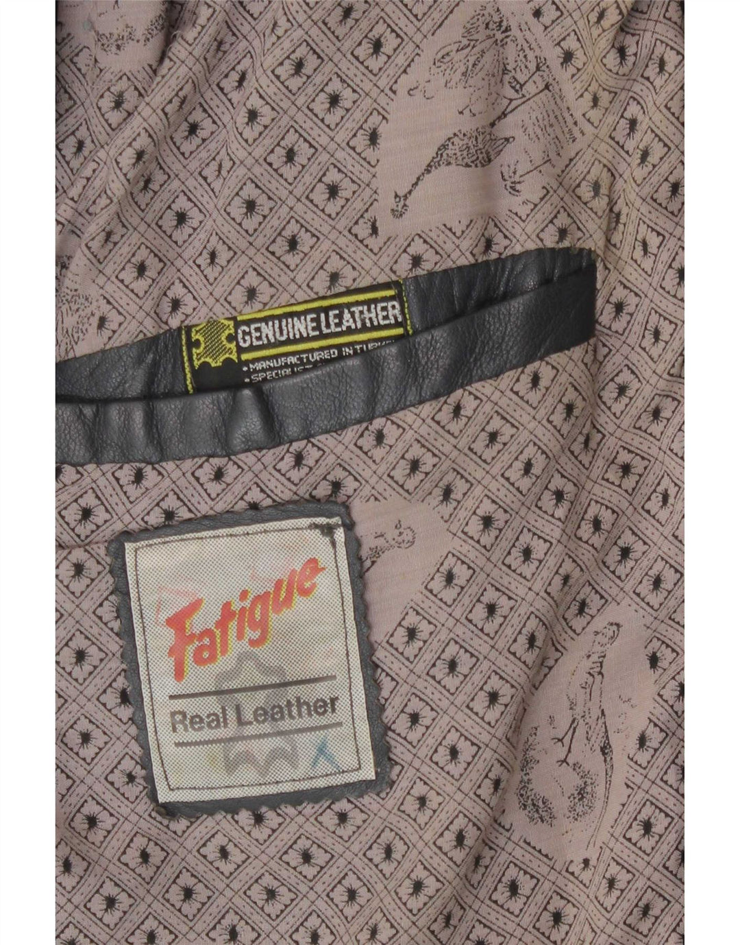 Giacca in pelle da uomo Fatigue UK 42 XL Grigia