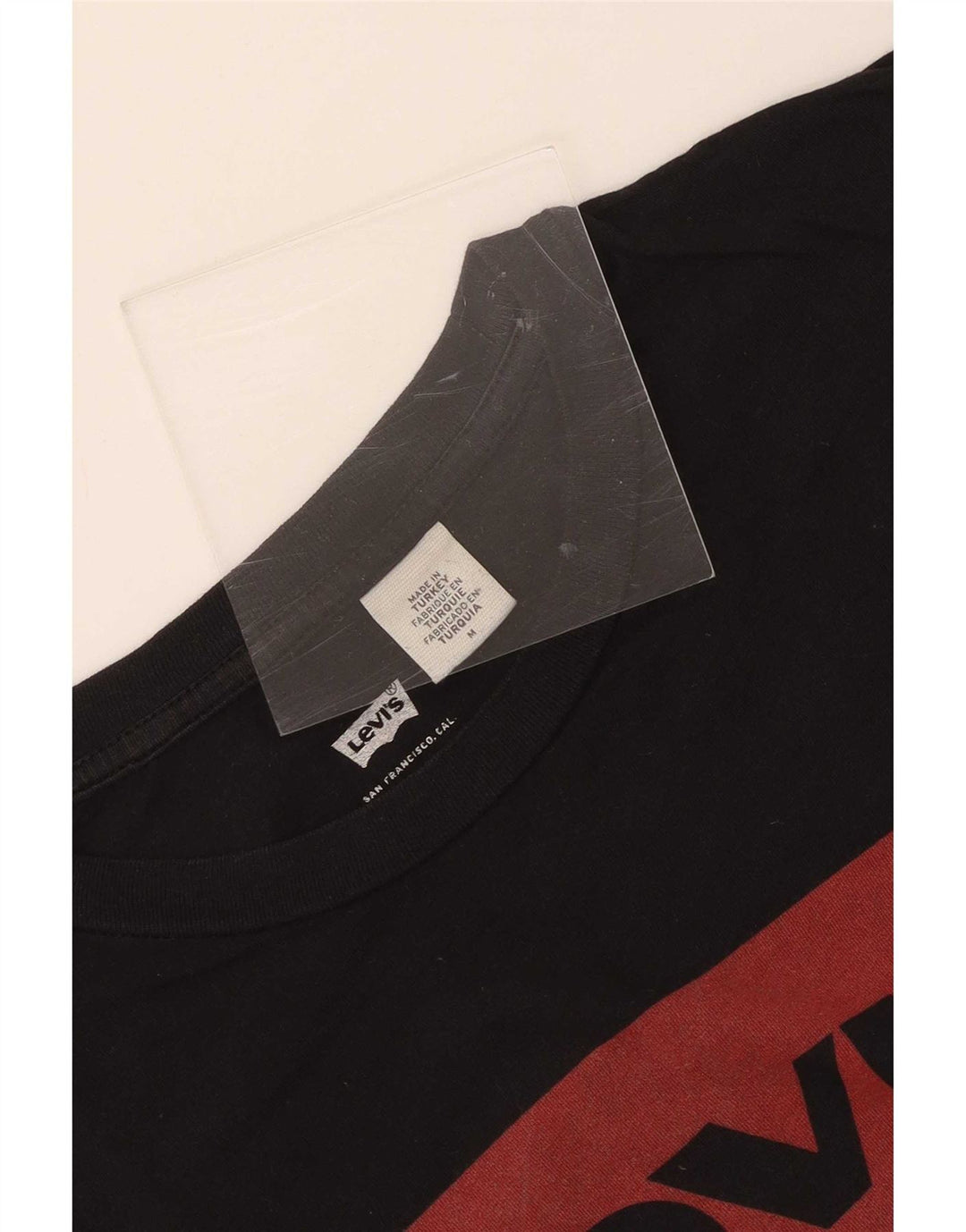 Levi's T-shirt grafica da donna UK 12 Medium Nero