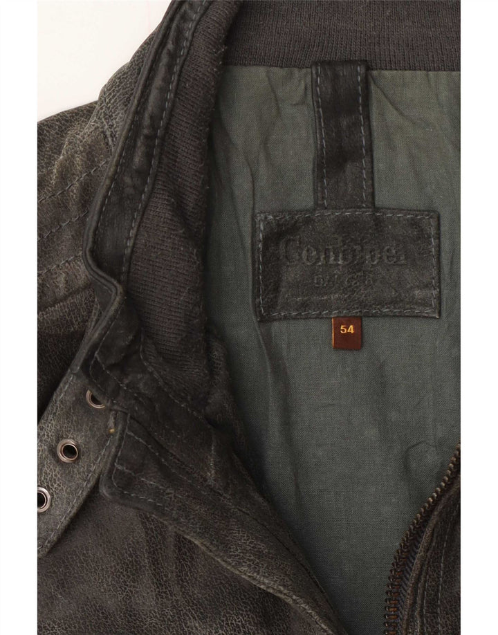 Bomber Uomo In Pelle Scamosciata Conbipel IT 54 XL Verde