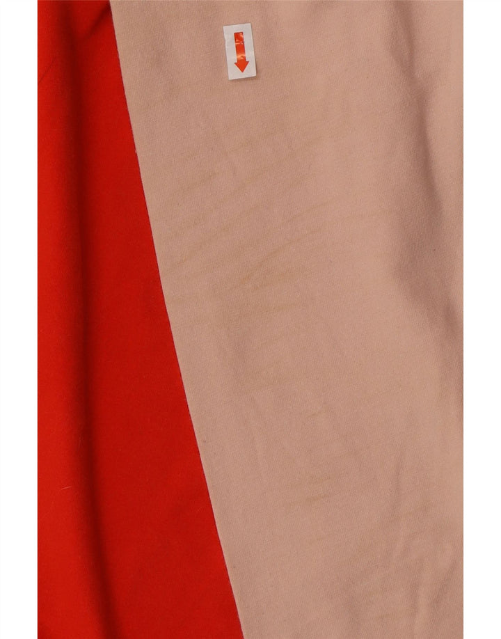 ADIDAS Top grafico da uomo a maniche lunghe in cotone color block rosso medio