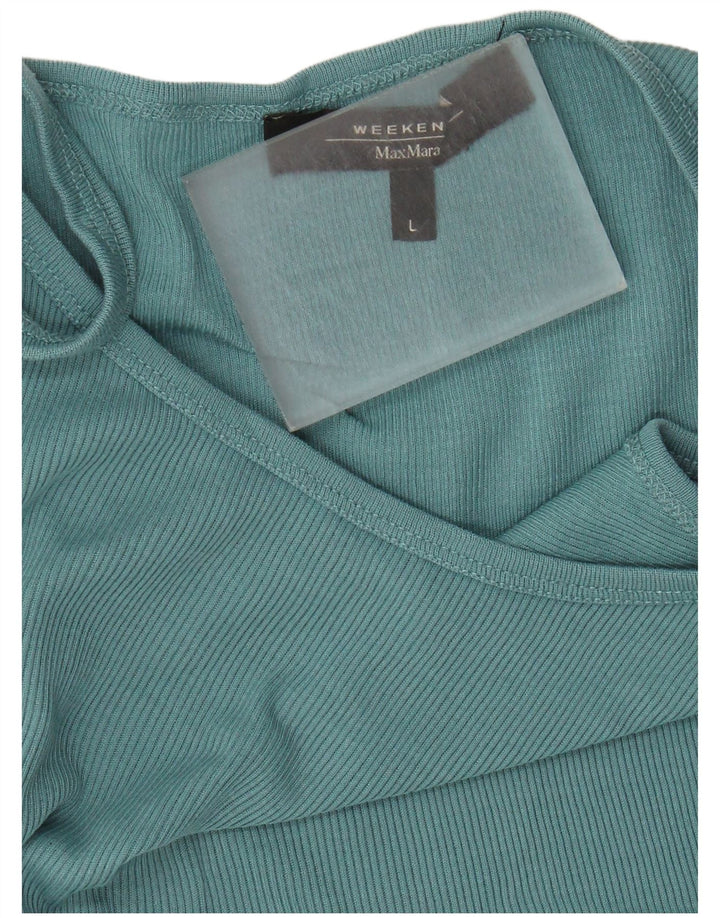 Top corto da donna Max Mara per il fine settimana UK 14 grande blu
