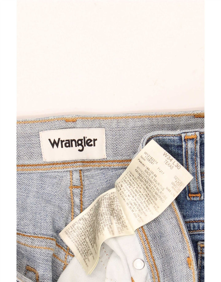 Jeans dritti da uomo Wrangler Texas W34 L30 cotone blu