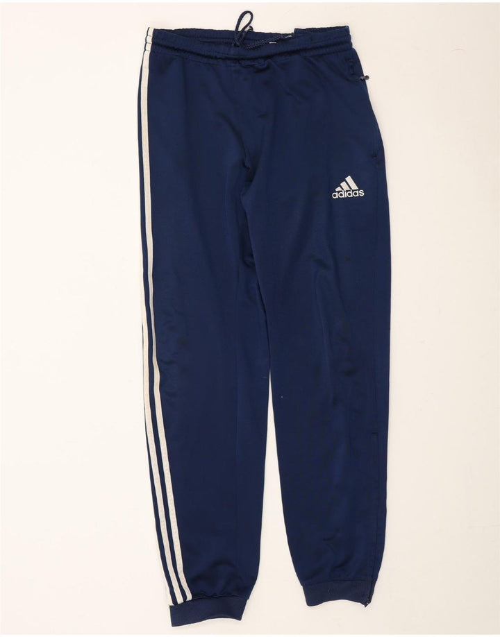 ADIDAS Mens Tracksuit Trousers Joggers UK 38/40 Medium Navy Blue Polyester