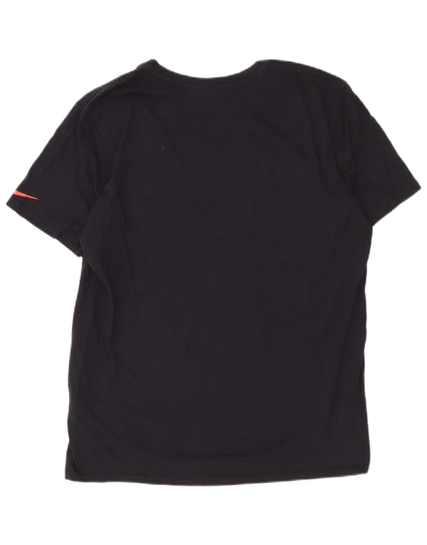 T-shirt grafica Nike da uomo con taglio atletico, grande, in cotone nero