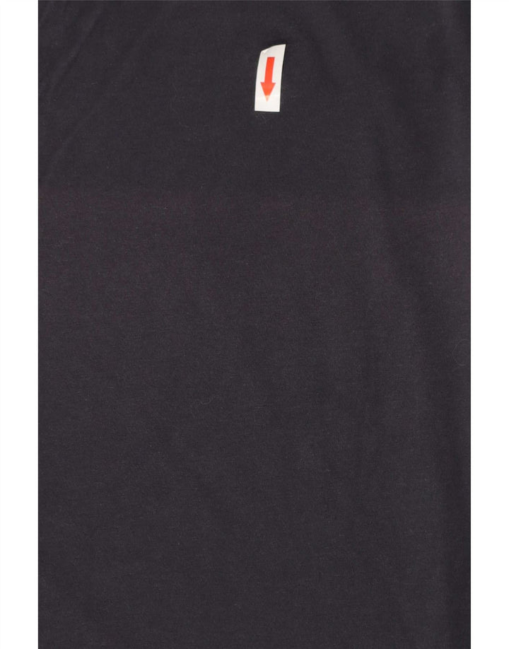 Desigual Maglietta grafica da uomo a maniche lunghe in cotone blu navy medio