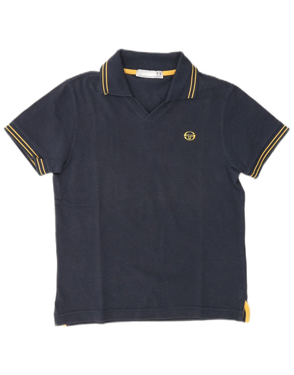 Polo da donna Sergio Tacchini UK 12 cotone blu navy medio