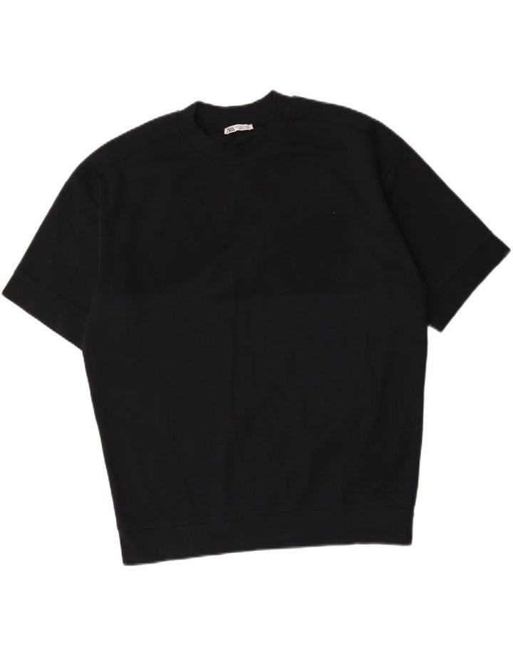 T-shirt Zara da uomo Top Large blu navy