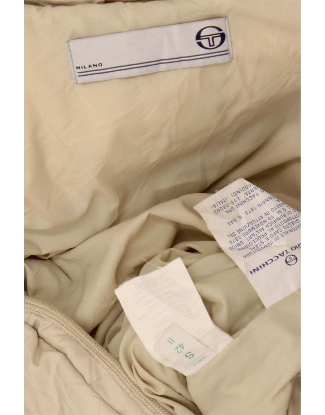 SERGIO TACCHINI Giubbotto Imbottito con Cappuccio Donna IT 42 Poliestere Beige Medio