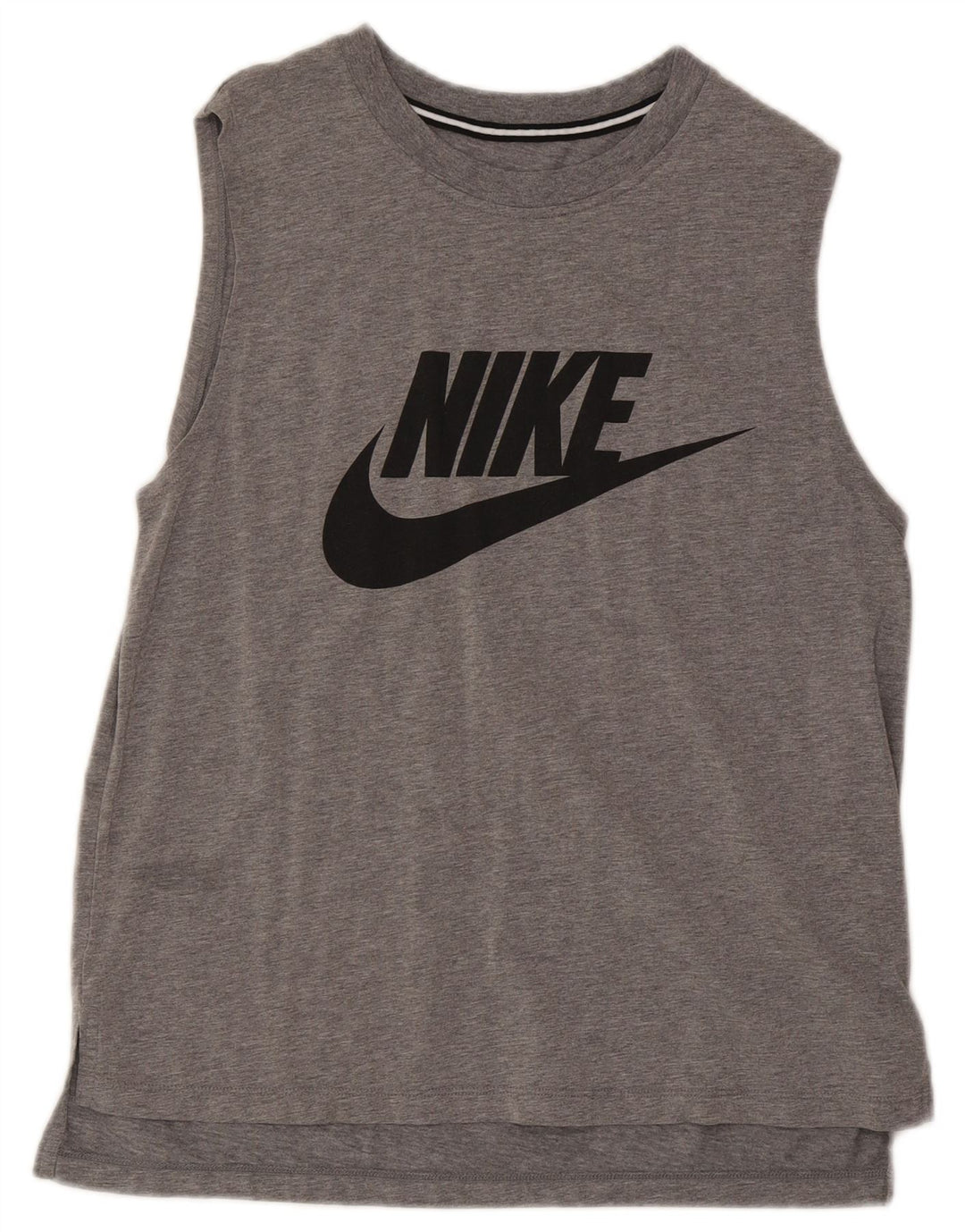Canotta grafica da uomo Nike in cotone chiazzato grigio medio