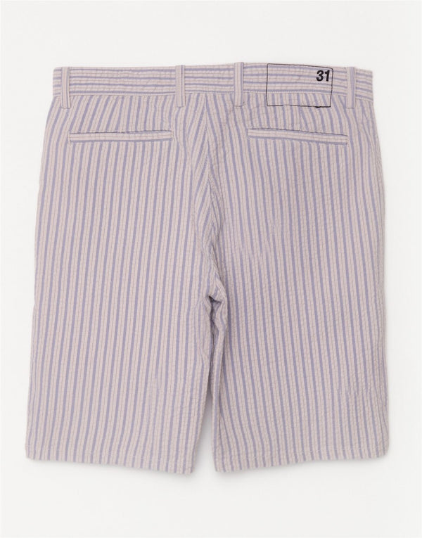 Pantaloncini chino da uomo Sun68 W31 cotone a righe blu medio