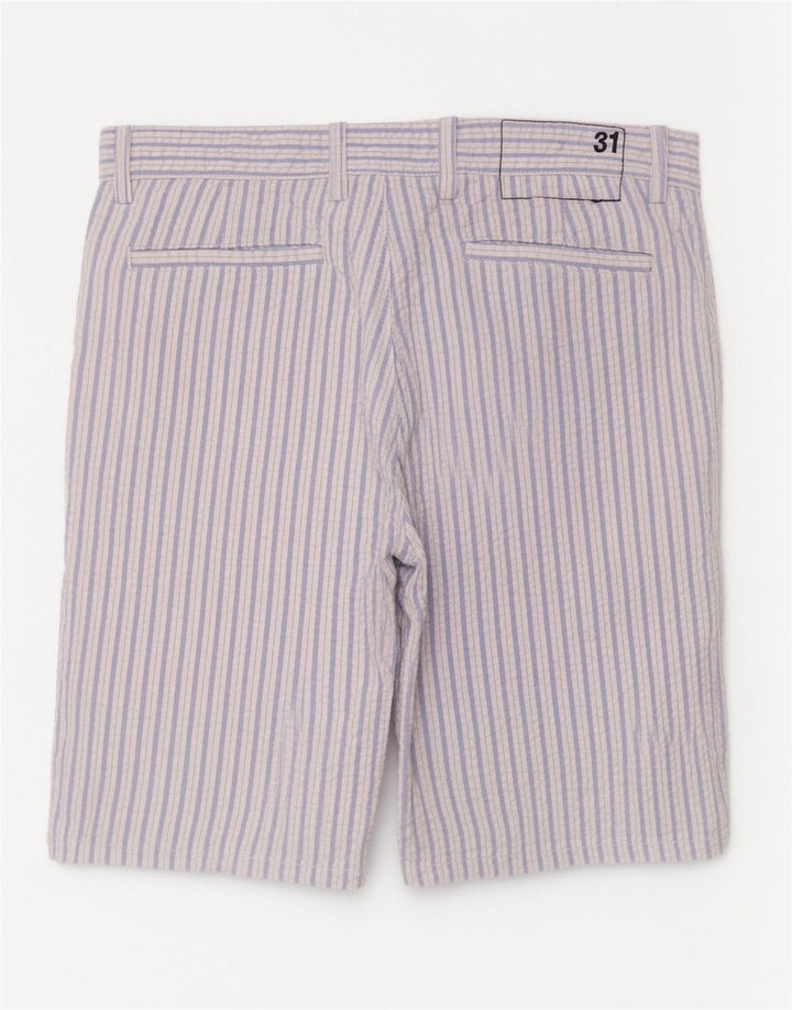 Pantaloncini chino da uomo Sun68 W31 cotone a righe blu medio