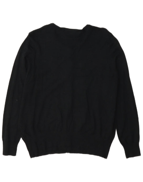 Maglione cardigan da donna Marks & Spencer UK 16 grande viscosa nera