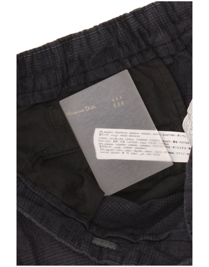 Pantaloni chino da uomo Massimo Dutti EU 44 Large W34 L29 Blu navy a quadri