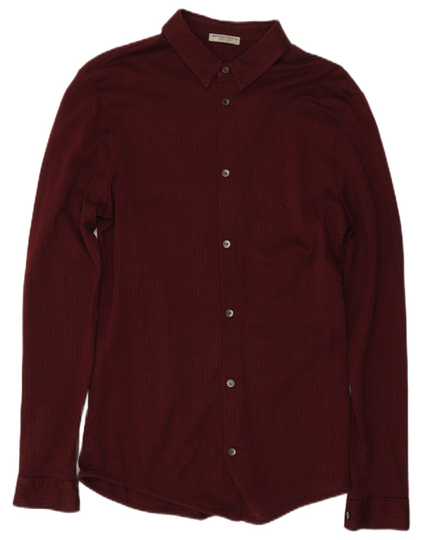 Camicia Bottega Veneta Uomo IT 48 Gessato Medio Bordeaux