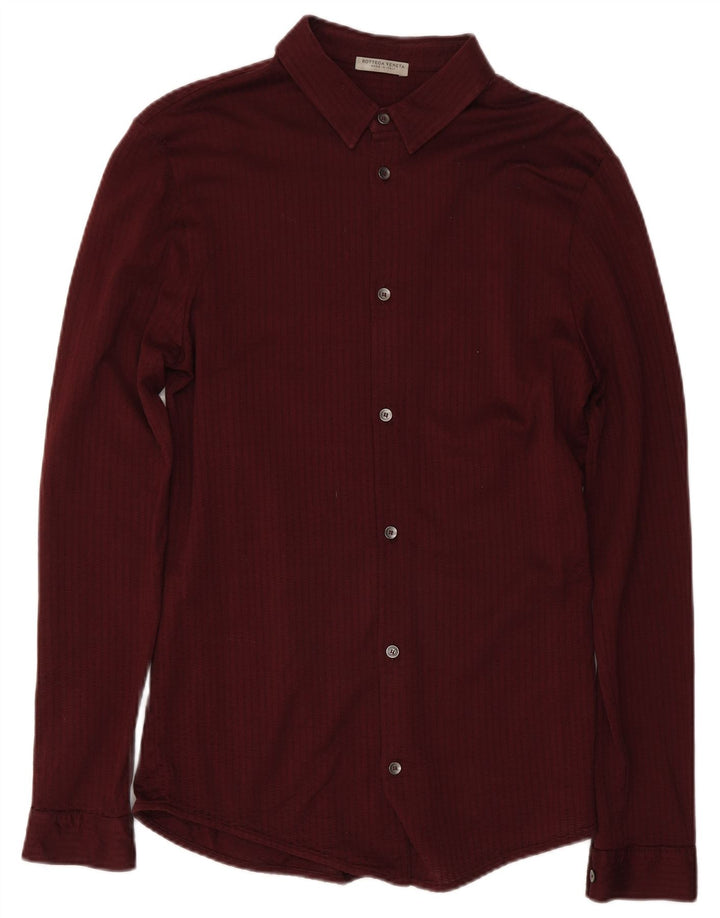 Camicia Bottega Veneta Uomo IT 48 Gessato Medio Bordeaux