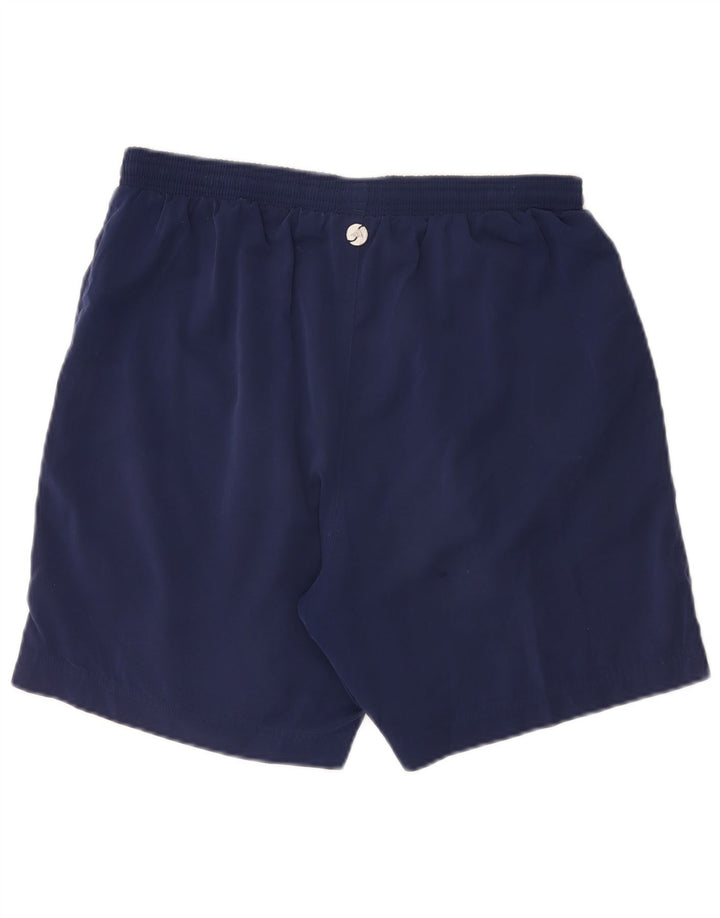 Pantaloncini sportivi da uomo Adidas medi in poliestere blu navy
