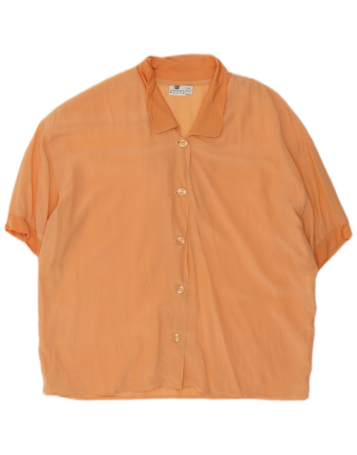 Belfe & Camicia a maniche corte da donna Camicetta IT 46 Large Rosa Seta