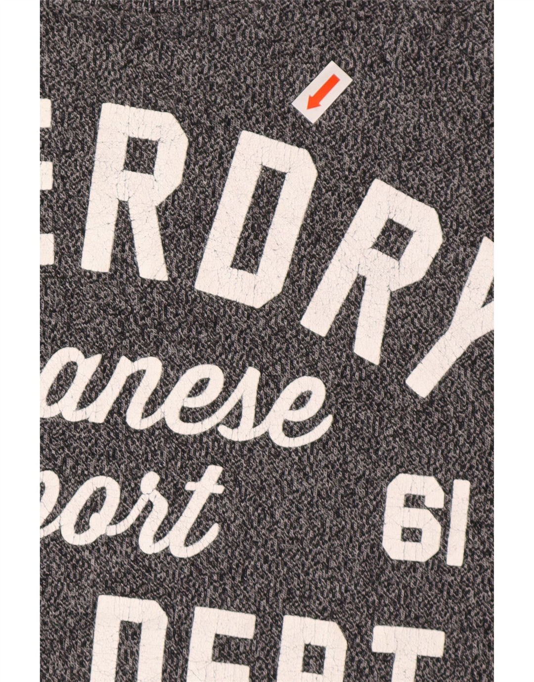 T-shirt grafica da uomo SUPERDRY Top in cotone screziato grigio medio