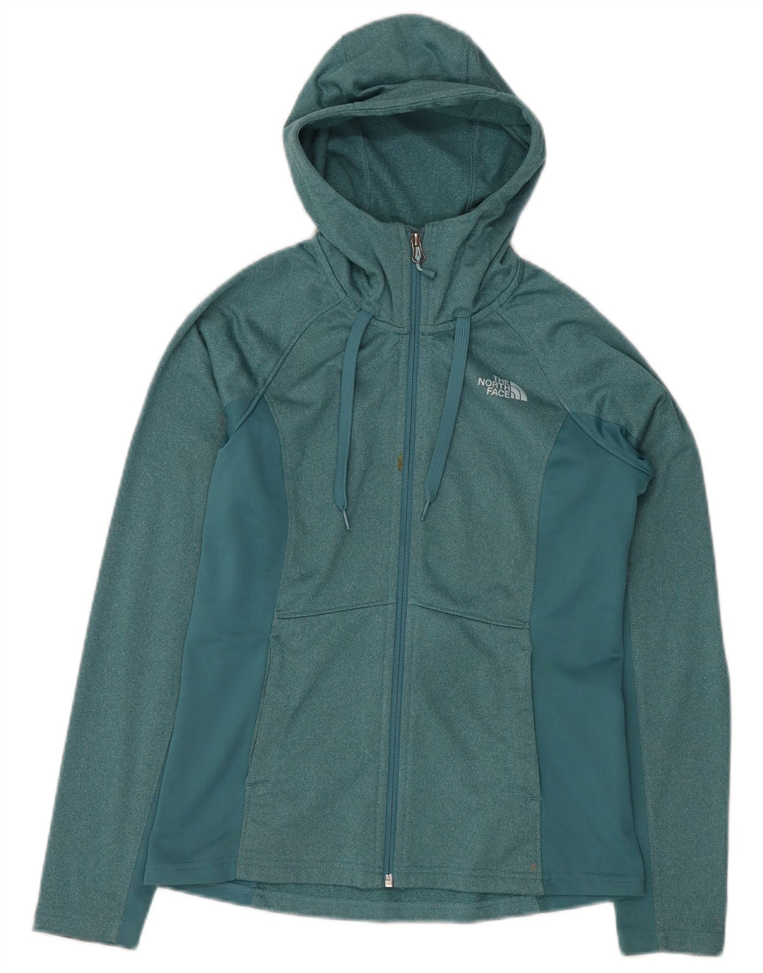 THE NORTH FACE Felpa con cappuccio e zip da donna UK 10 Small Blue Flecked