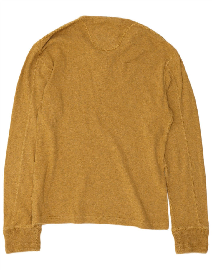 Top da uomo a maniche lunghe Superdry in cotone giallo grande