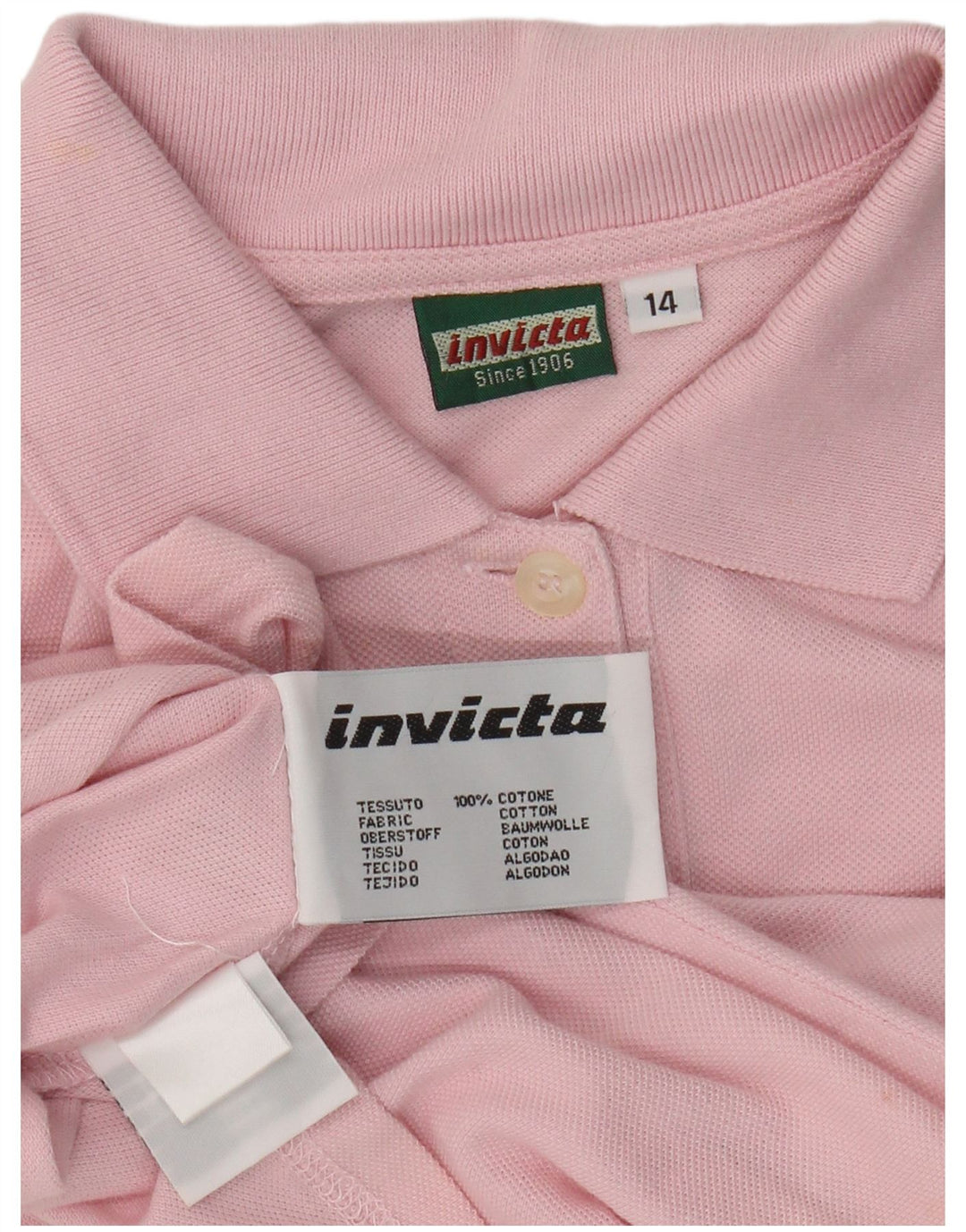 Abito polo senza maniche da donna INVICTA UK 14 cotone rosa medio