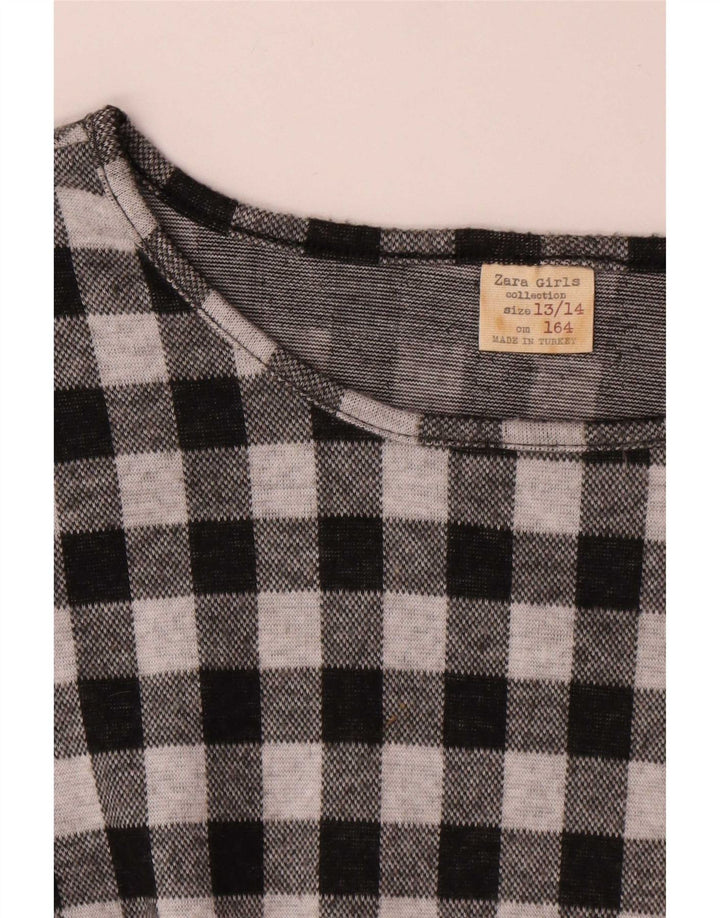 Vestito basic a maniche lunghe per bambina Zara 13-14 anni a quadretti neri