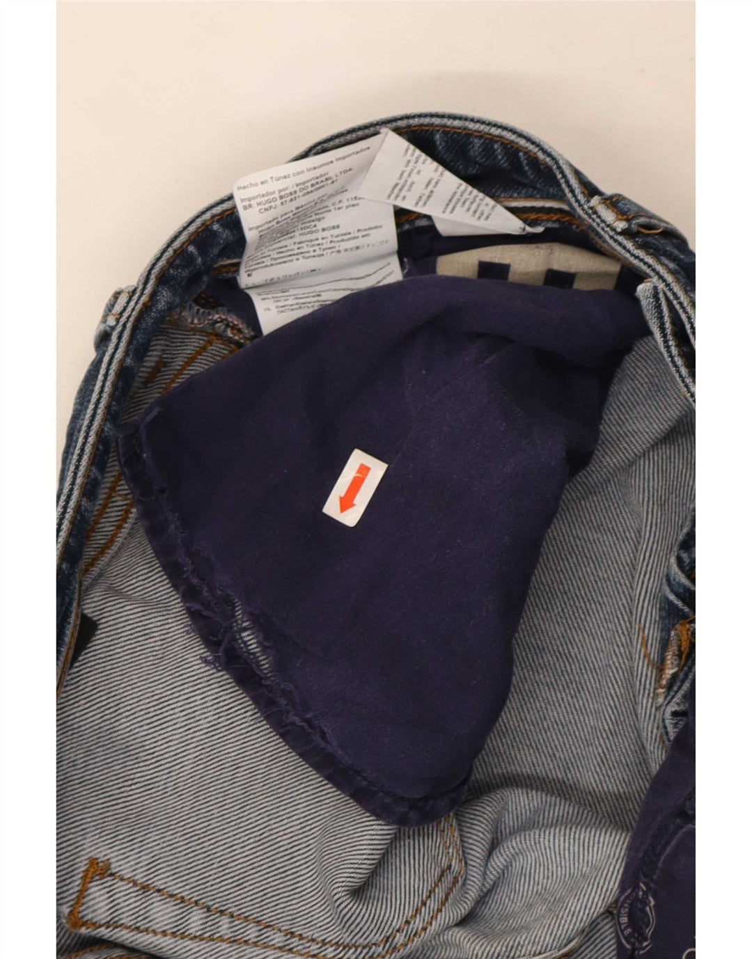 Jeans dritti da uomo Hugo Boss W33 L30 cotone blu