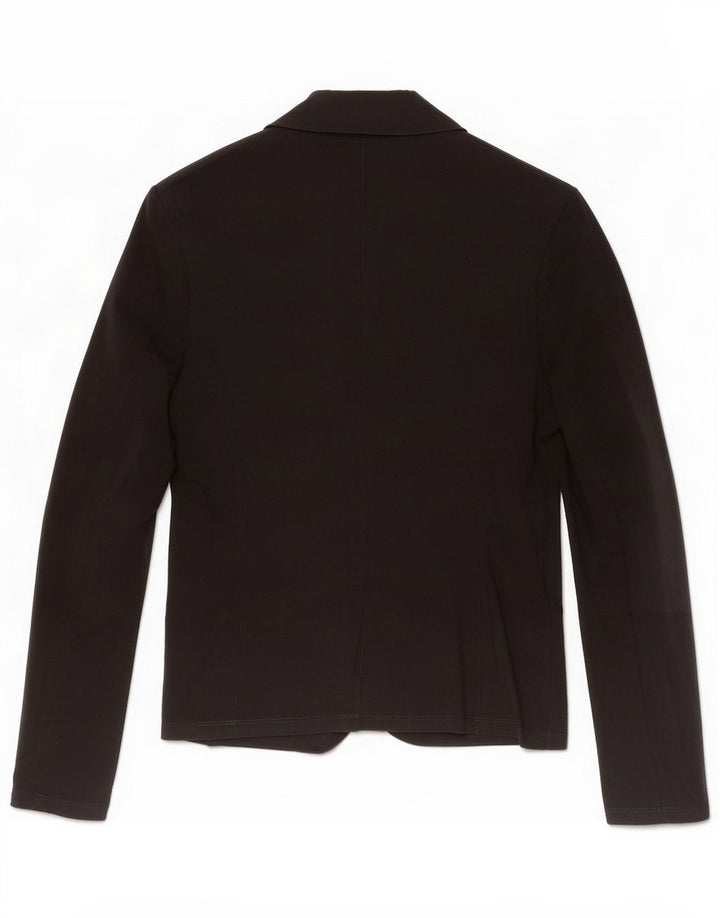 Max Mara Giacca blazer a 2 bottoni da donna Weekend UK 14 Large Black Lycra