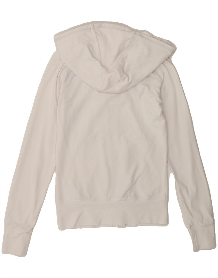 ADIDAS Womens Zip Hoodie Sweater UK 0/2 2XS White Polyester Vintage Adidas and Second-Hand Adidas from Messina Hembry 