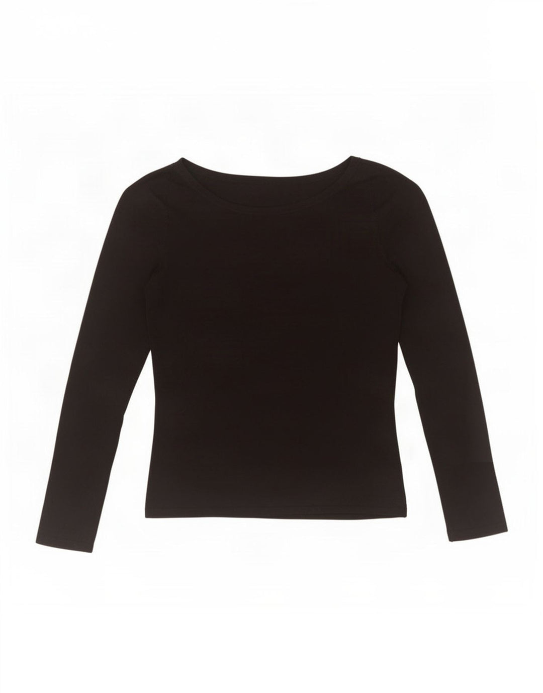 Top corto da donna Zara a maniche lunghe UK 12 medio rayon nero