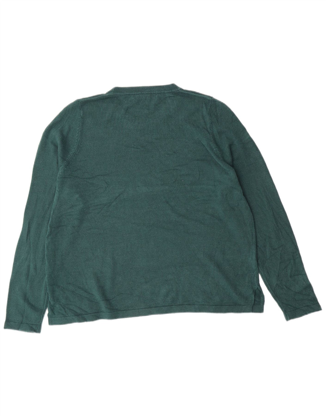 MARKS & SPENCER Maglione girocollo da donna UK 20 2XL Acrilico verde
